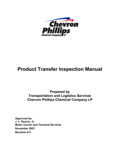 Product Transfer Inspection Manual