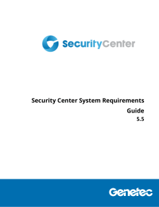 Security Center System Requirements