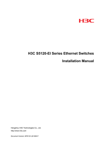 H3C S5120-EI Series Ethernet Switches Installation Manual