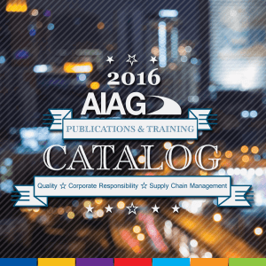 2016 AIAG Product Catalog - Automotive Industry Action Group