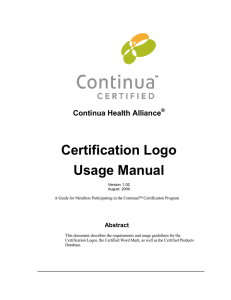 Certification Logo Usage Manual