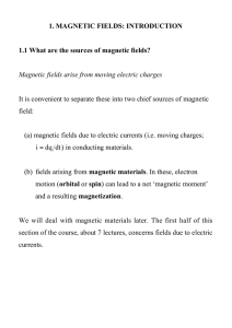 Introduction to Magnetic Fields