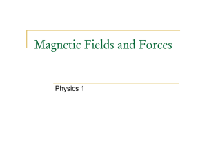 i i ld d Magnetic Fields and Forces