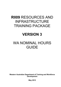 rii09 resources and infrastructure training package version 3 wa