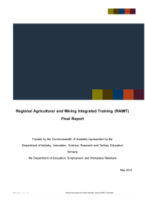 Regional Agricultural and Mining Integrated Training (RAMIT) Final