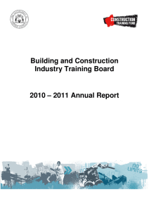 Building and Construction Industry Training Board 2010 – 2011