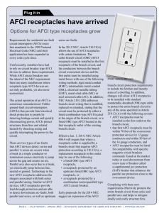 AFCI Electrical Outlets