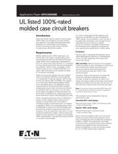 UL listed 100%-rated molded case circuit breakers