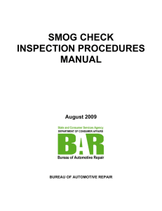 Smog Check Inspection Procedures Manual