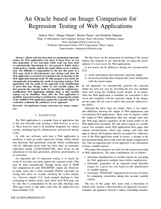 An Oracle based on Image Comparison for Regression