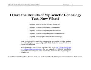 I Have the Results of My Genetic Genealogy Test