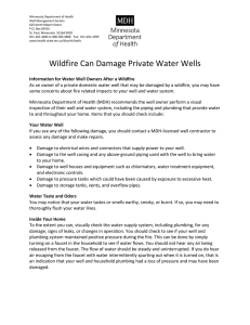 Wildfire Can Damage Private Water Wells