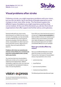 Visual problems after stroke