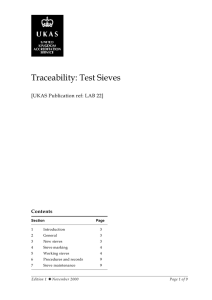 Traceability: Test Sieves