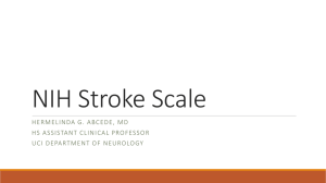 NIH Stroke Scale - the UC Irvine Health Home Page
