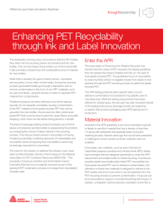 Enhancing PET Recyclability through Ink and