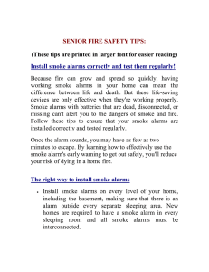 SENIOR FIRE SAFETY TIPS: (These tips are printed in larger font for