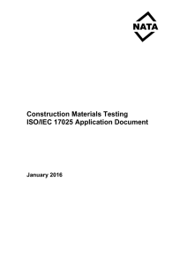 ISO/IEC 17025 Field Application Document
