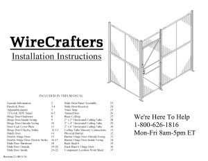 Style 840 Woven Wire Partition Installation Instructions