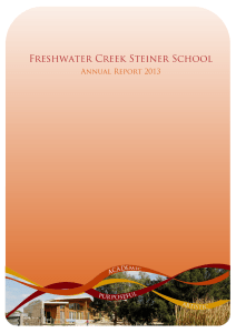 2013 Annual Report - Freshwater Creek Steiner School