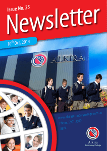 Issue No. 25 - Alkira Secondary College