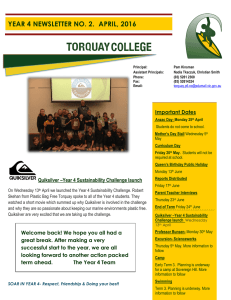 YEAR 4 NEWSLETTER NO. 2. APRIL, 2016