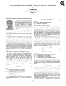 improvements in bearing life using new sealing technology