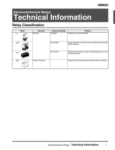 Electromechanical Relays Technical Information