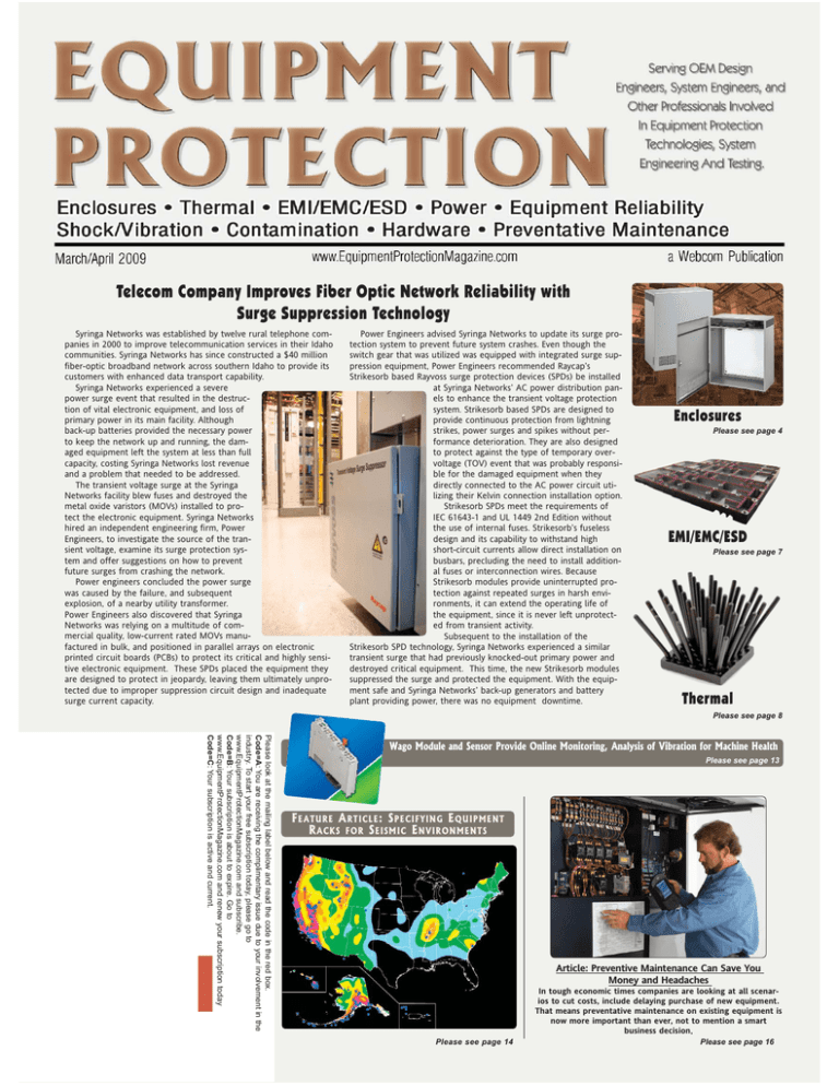 Feature Electronics Protection Magazine