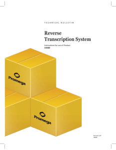 Reverse Transcription System Technical Bulletin TB099