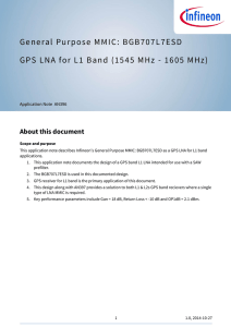 Infineon AppNote AN396 GPS LNA for Band L1