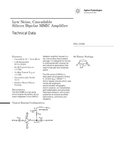 HP INA-10386 Low Noise MMIC Amplifier