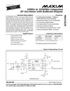 MAX2620 10MHz to 1050MHz Integrated RF Oscillator with Buffered