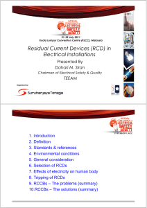 TEEAM: Residual Current Devices (RCD) in Electrical Installations