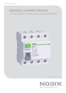 RESIDUAL CURRENT DEVICES CATALOGUE OF INSTALLATION