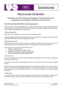 Electrasafe Guideline - University of Queensland