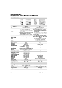 Residual Current Devices, Miniature Circuit Breakers