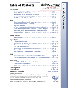 American Fittings Catalog 1-36 Flexible Cord, Rigid, Service Entrance