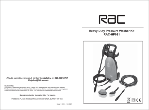 Heavy Duty Pressure Washer Kit RAC