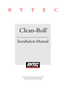Clean-Roll Installation Manual