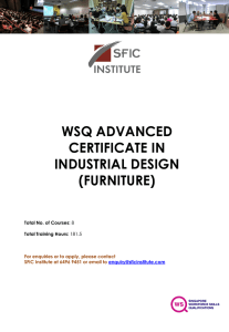 wsq advanced certificate in industrial design (furniture)