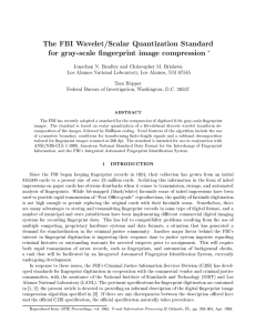 The FBI Wavelet/Scalar Quantization Standard for