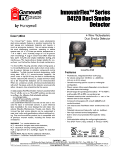 InnovairFlex™ Series D4120 Duct Smoke Detector - Gamewell-FCI