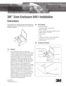 3M™ Zone Enclosure 8451 Installation