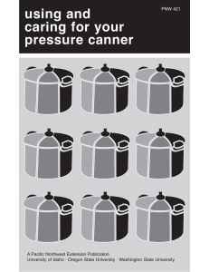 Using and Caring For Your Pressure Canner (PNW 421)