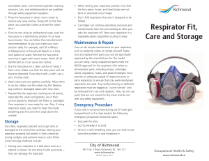 Respirator Fit, Care and Storage
