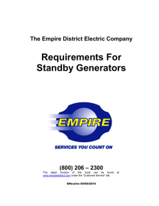 Requirements For Standby Generators