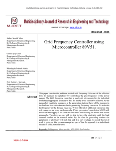 Grid Frequency Controller using Microcontroller 89V51.