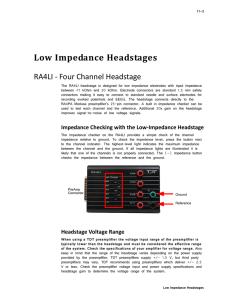 Low Impedance Headstages