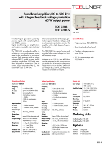 Datasheet TOE 7608